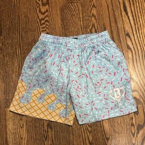 Vans Kids Light Blue Sprinkle Wave Print Shorts